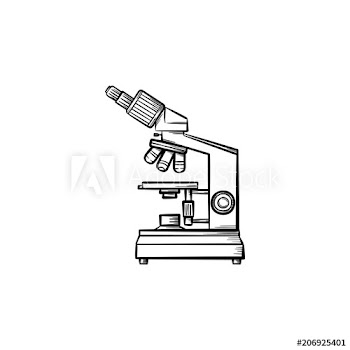 Microscope hand drawn outline doodle icon