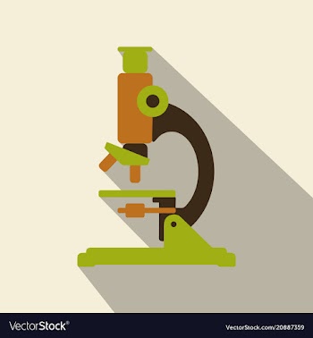 Microscope icon flat icon with long shadow vector image