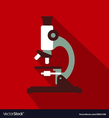 Microscope icon flat icon with long shadow vector image
