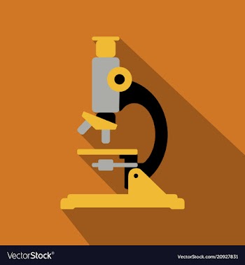 Microscope icon flat icon with long shadow vector image