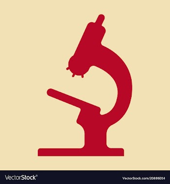 Microscope icon medical apparatus for increasing vector image