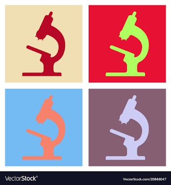 Microscope icon medical apparatus for increasing vector image