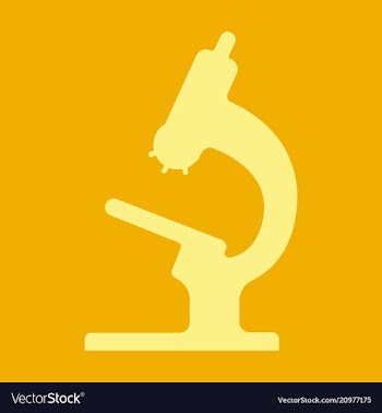 Microscope icon medical apparatus for increasing vector image