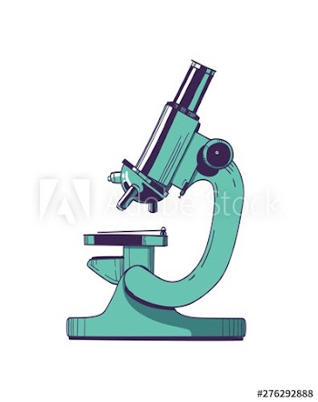 Microscope isolated on white background