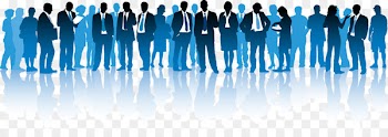 Microsoft PowerPoint Business Template Presentation slide - Business People Silhouettes 
