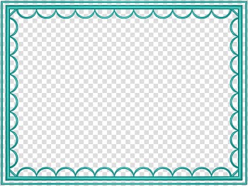 Microsoft PowerPoint , Teal Border Frame transparent background PNG clipart