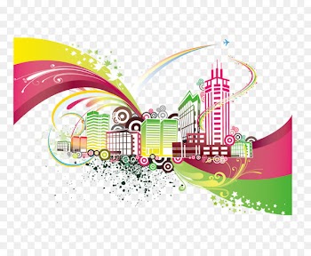 Microsoft PowerPoint Template Presentation slide Microsoft Excel - Colorful city 