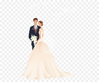 Microsoft PowerPoint Wedding Template Presentation Slide show - Vector bride and groom wedding 