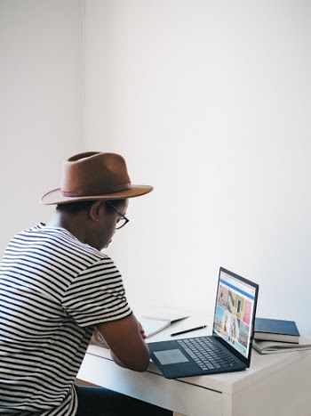 Microsoft surface laptop 3 in cobalt 

shot by: Charles Etoroma 