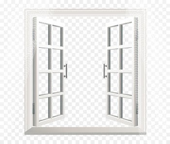 Microsoft Windows - White windows open bay window vector 