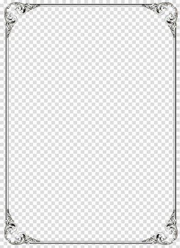 Microsoft Word Template , Black Border Frame File, black frame transparent background PNG clipart