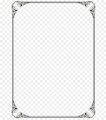 Microsoft Word Template Clip art - Black Border Frame PNG File 