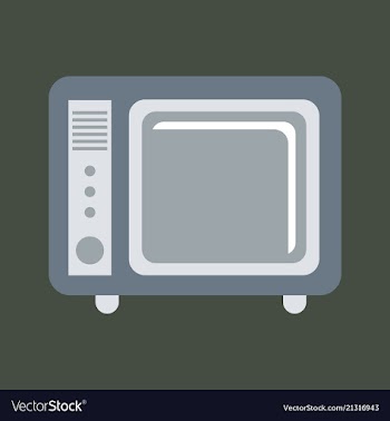 Microwave oven white microwave isolated on blue vector image