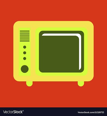 Microwave oven white microwave isolated on blue vector image