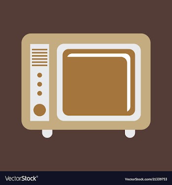 Microwave oven white microwave isolated on blue vector image