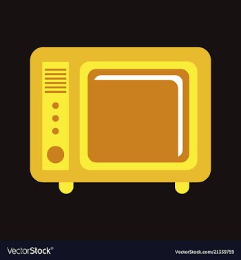 Microwave oven white microwave isolated on blue vector image