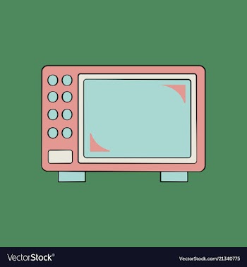Microwave oven white microwave isolated on blue vector image
