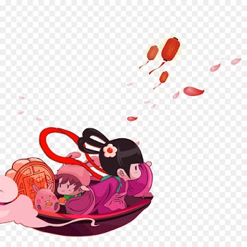 Mid-Autumn Festival Change Moon rabbit - Mid Autumn Festival material 