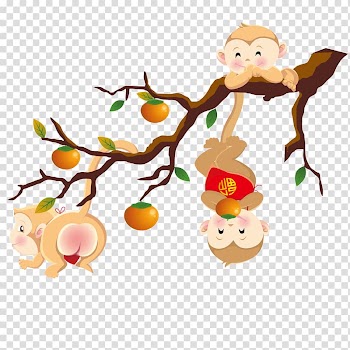 Mid-Autumn Festival Full moon Circle , A monkey lying on a branch transparent background PNG clipart