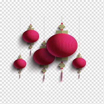 Mid-autumn festival lanterns transparent background PNG clipart