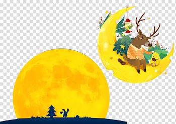 Mid-Autumn Festival Moon Euclidean , Mid Autumn Moon transparent background PNG clipart