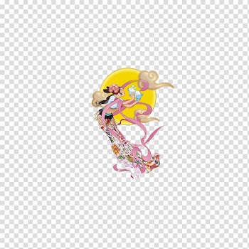 Mid-Autumn Festival Moon rabbit Chang'e, Chang E transparent background PNG clipart