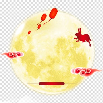 Mid-Autumn Festival Moon rabbit Full moon, Mid Autumn Moon transparent background PNG clipart