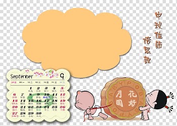 Mid-Autumn Festival Mooncake Cartoon Chang'e Moon rabbit, Calendar Template transparent background PNG clipart