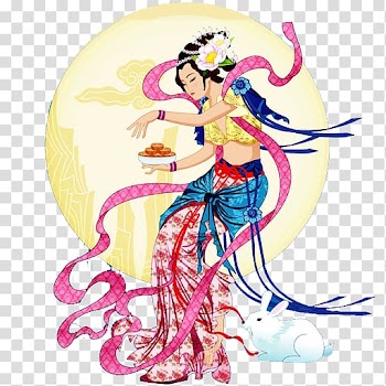Mid-Autumn Festival Mooncake 嫦娥奔月 Chang'e Moon rabbit, 7-11 transparent background PNG clipart