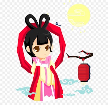 Mid-Autumn Festival Mooncake Chang'e Moon rabbit - Mid background 