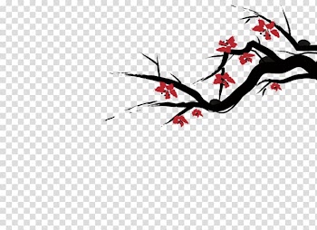 Mid-Autumn Festival Mooncake Poster, Plum flower transparent background PNG clipart