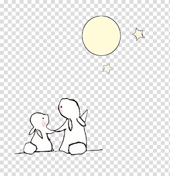 Mid autumn festival rabbit transparent background PNG clipart