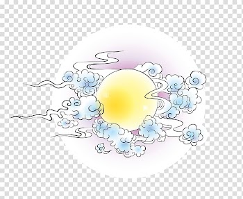 Mid-Autumn Festival Traditional Chinese holidays, Mid-Autumn clouds pattern material transparent background PNG clipart