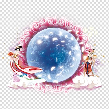 Mid-autumn moon aesthetic design transparent background PNG clipart