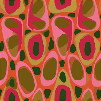 Mid-Century Modern Abstract Seamless Pattern