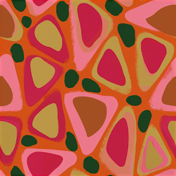 Mid-Century Modern Abstract Seamless Pattern