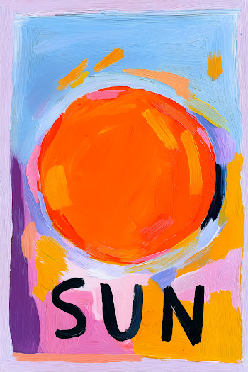 Mid-Century Modern Sun Poster