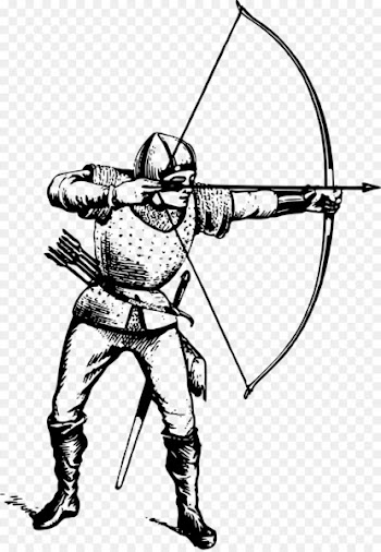 Middle Ages Archery Bow and arrow Drawing Clip art - archery 