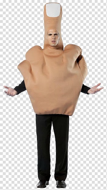 Middle finger Costume party Clothing, middle finger transparent background PNG clipart