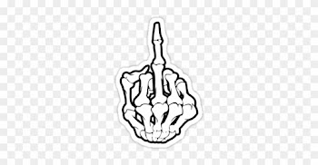 Middle Finger Drawing - Middle Finger Skeleton