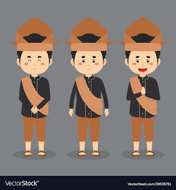 middle sulawesi character with various expression
