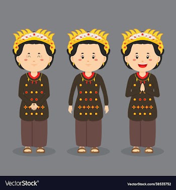 middle sulawesi character with various expression