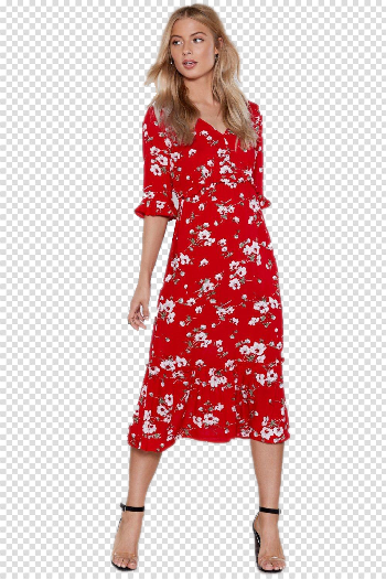 Midi Dress PNG High-Quality Image