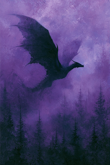 Midnight Dragon in Misty Forest