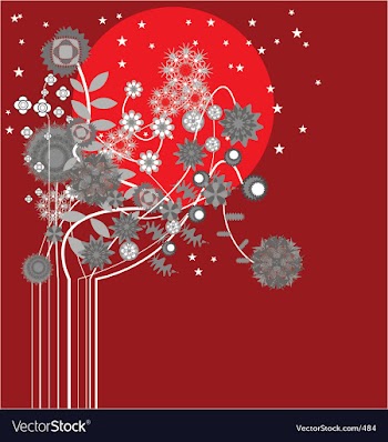 Midnight flowers vector image