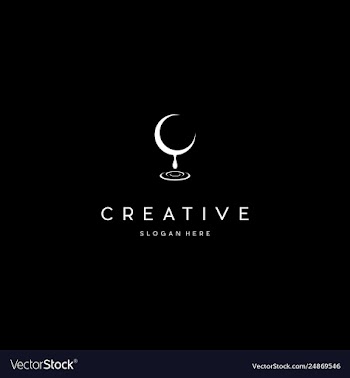 Midnight oil moon creative business logo design vector image