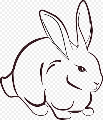 Miffy Line art Drawing Rabbit - lotus jade rabbit 
