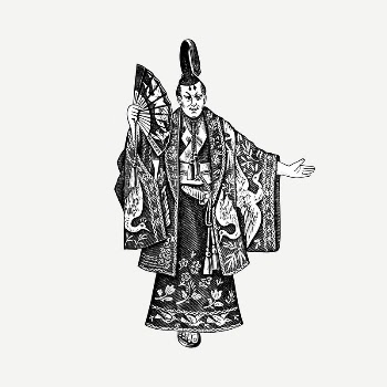 Mikado, Emperor of Japan drawing, | Free PSD - rawpixel