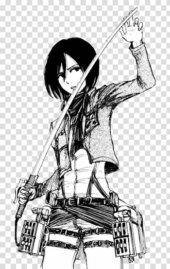 Mikasa Ackerman Levi Eren Yeager Attack on Titan Anime, Mikasa Ackermann transparent background PNG clipart