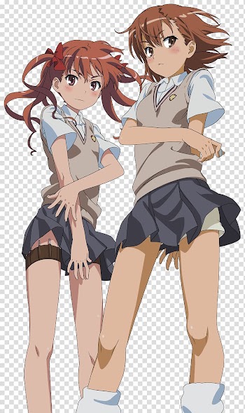 Mikoto Misaka Kuroko Shirai Anime A Certain Scientific Railgun, Anime transparent background PNG clipart